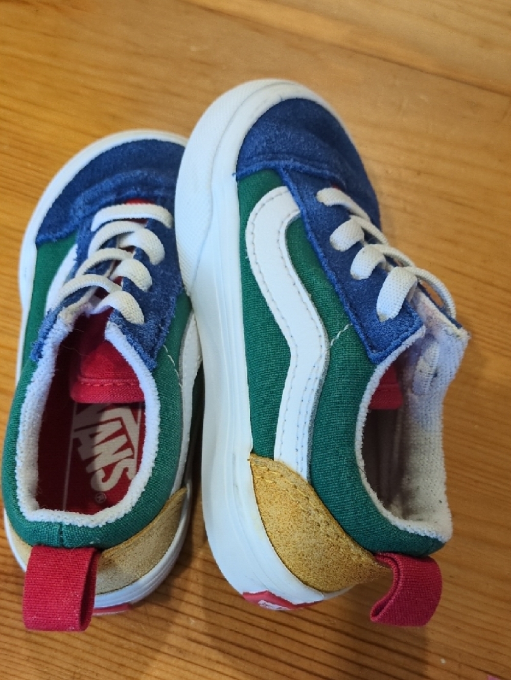 Vans Kids Green, Navy Blue, White & Red - Picture 4 of 8